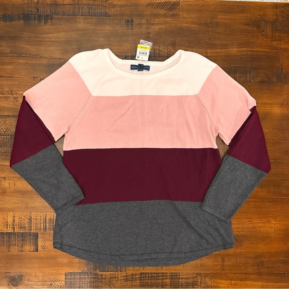 NWT‎ Karen Scott Multicolored Sweater Medium